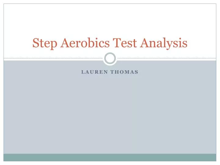 step aerobics test analysis