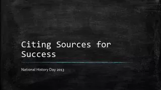 citing sources for success