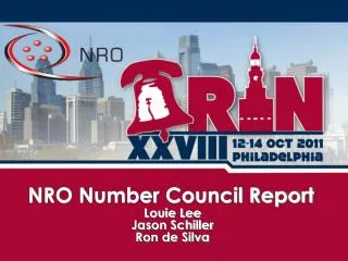 NRO Number Council Report