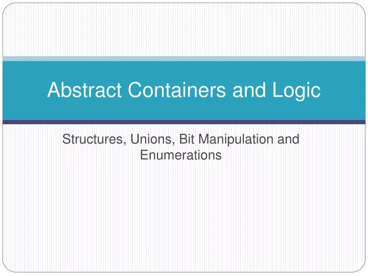 abstract containers and logic
