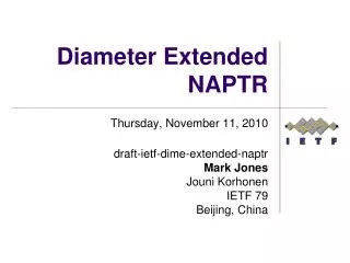 Diameter Extended NAPTR
