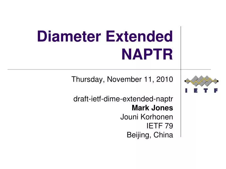 diameter extended naptr