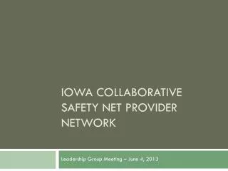Iowa Collaborative Safety net provider network