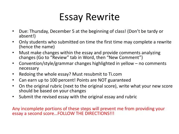 essay rewrite