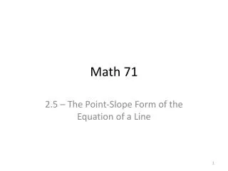 Math 71