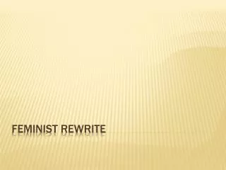 Feminist Rewrite