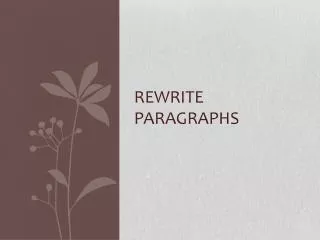 Rewrite paragraphs