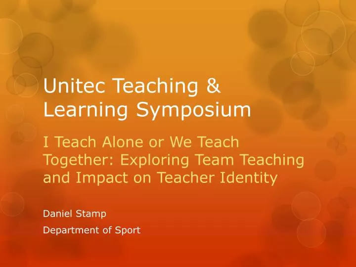 unitec teaching learning symposium