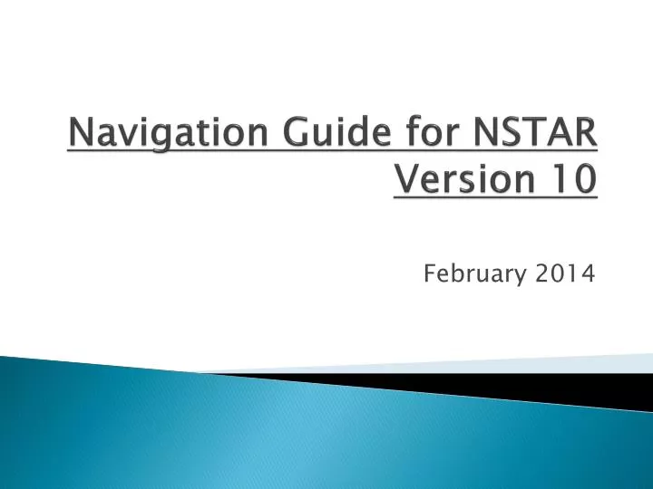 navigation guide for nstar version 10