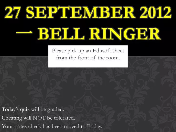 27 september 2012 bell ringer