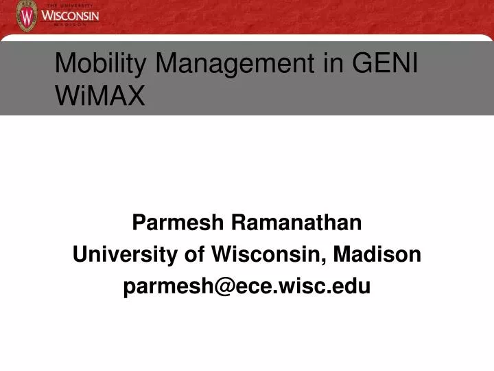 mobility management in geni wimax