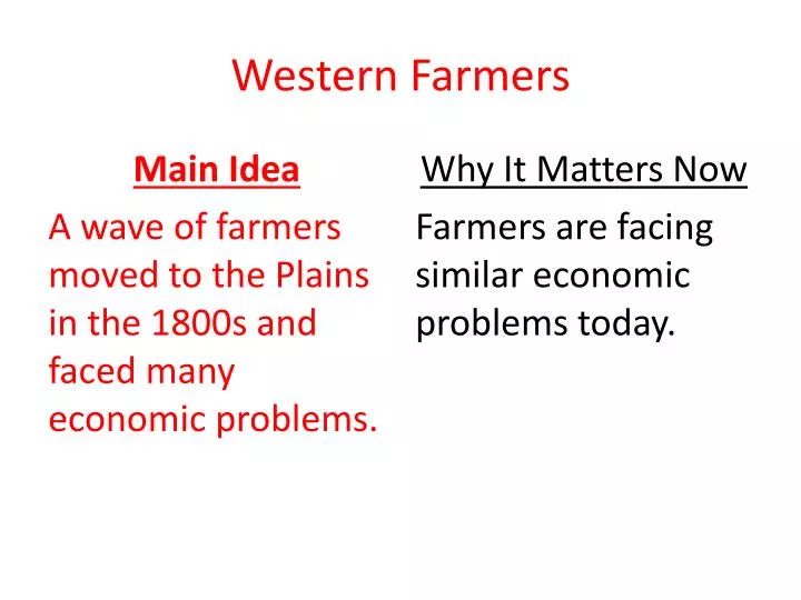 western farmers