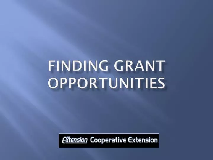 finding grant opportunities