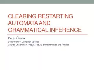 Clearing Restarting Automata and Grammatical Inference