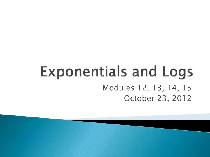 exponentials and logs