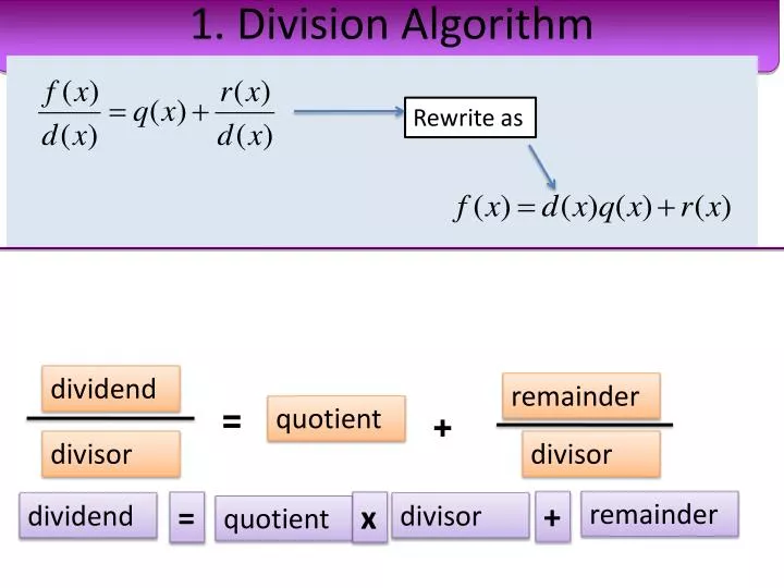 1 division algorithm