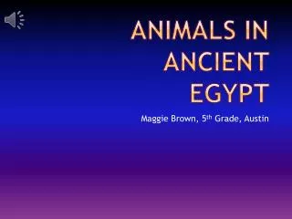 Animals in ancient Egypt