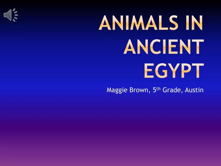 animals in ancient egypt