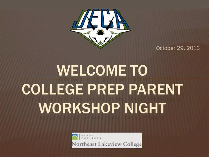 welcome to college prep parent workshop night