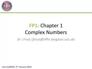 FP1: Chapter 1 Complex Numbers