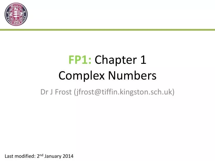 fp1 chapter 1 complex numbers