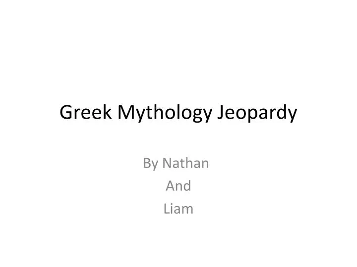 greek mythology jeopardy