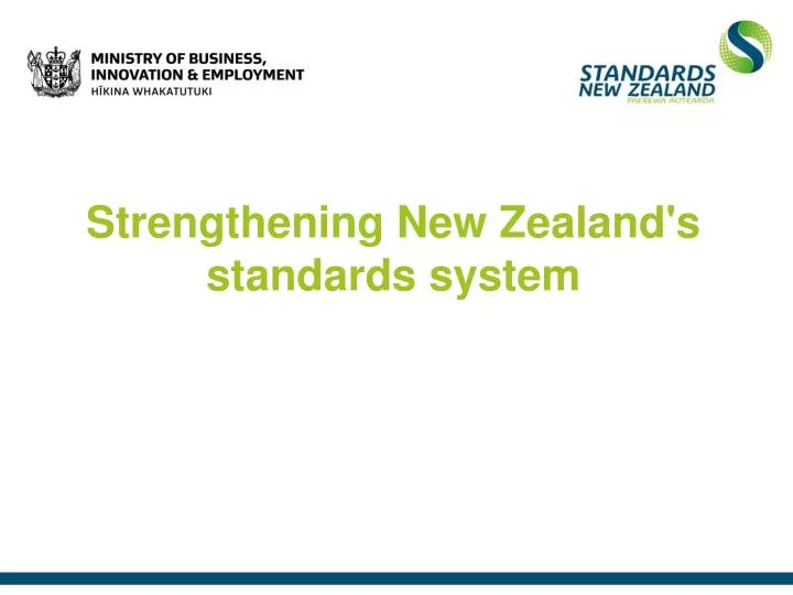 strengthening new zealand s standards system