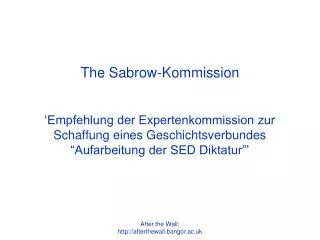 The Sabrow-Kommission