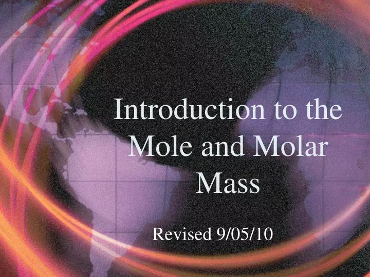 introduction to the mole and molar mass