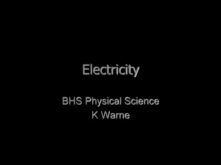 electricity