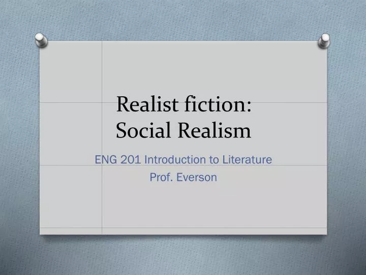 realist fiction social realism