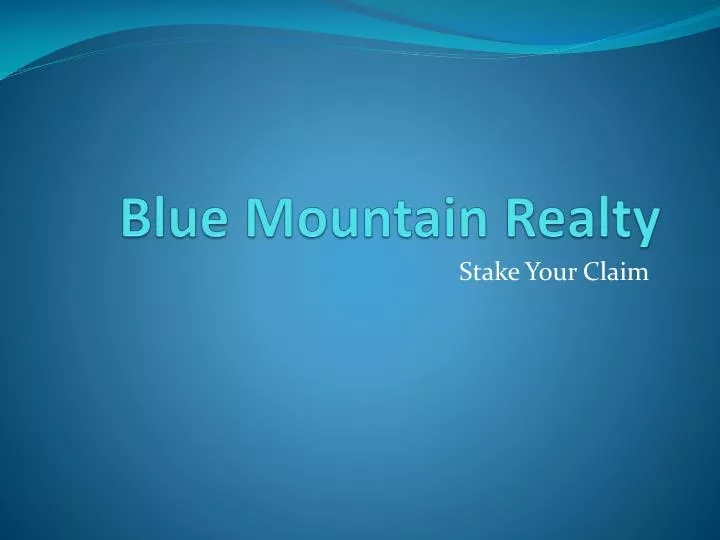 blue mountain realty