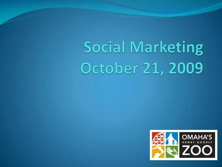 social marketing october 21 2009