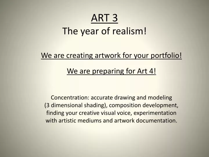art 3 the year of realism