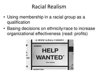Racial Realism