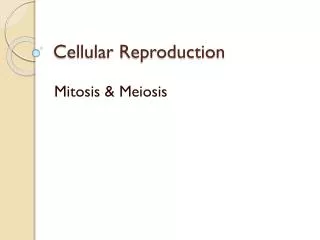 Cellular Reproduction