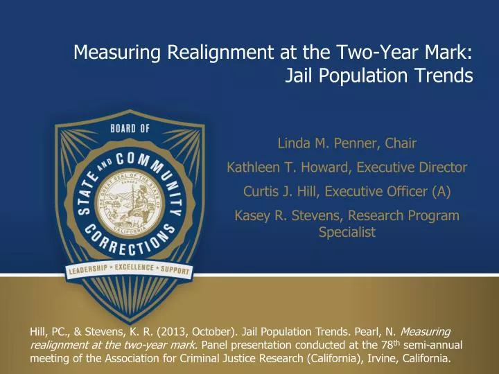 measuring realignment at the two year mark jail population trends