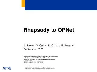 Rhapsody to OPNet