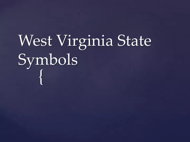 west virginia state symbols