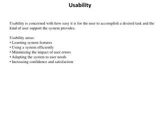 Usability