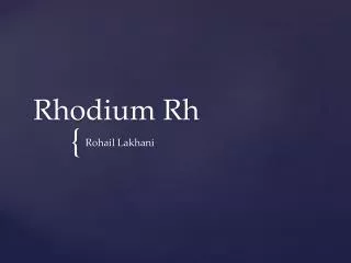 Rhodium Rh