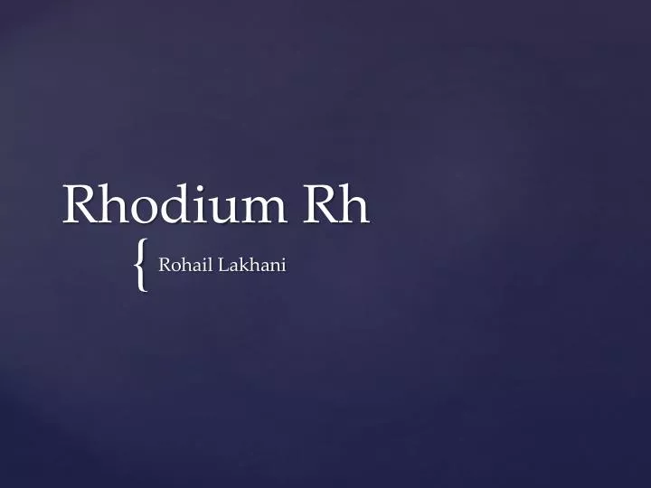 rhodium rh