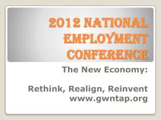 2012 National Employment Conference
