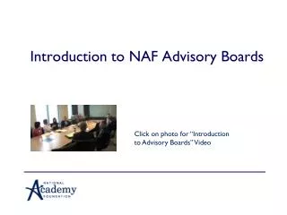 Introduction to NAF Advisory Boards