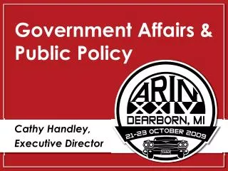 Government Affairs &amp; Public Policy