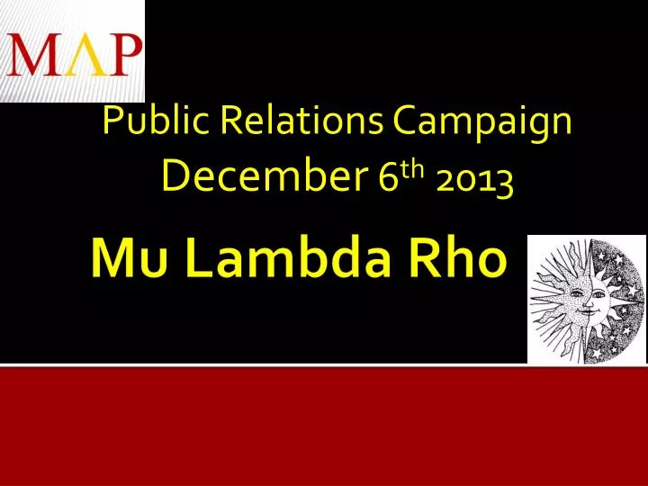 public relations campaign december 6 th 2013