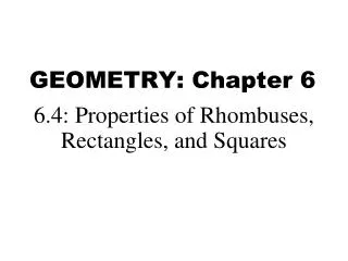 GEOMETRY: Chapter 6