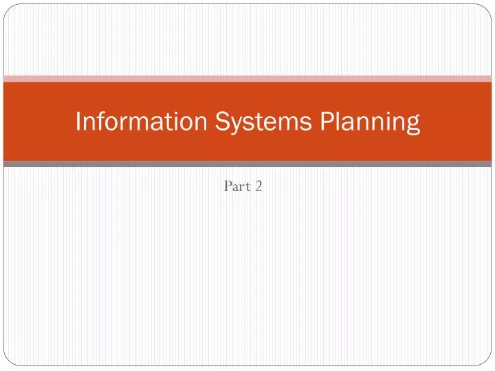 information systems planning