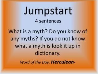 Jumpstart 4 sentences