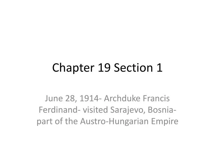 chapter 19 section 1